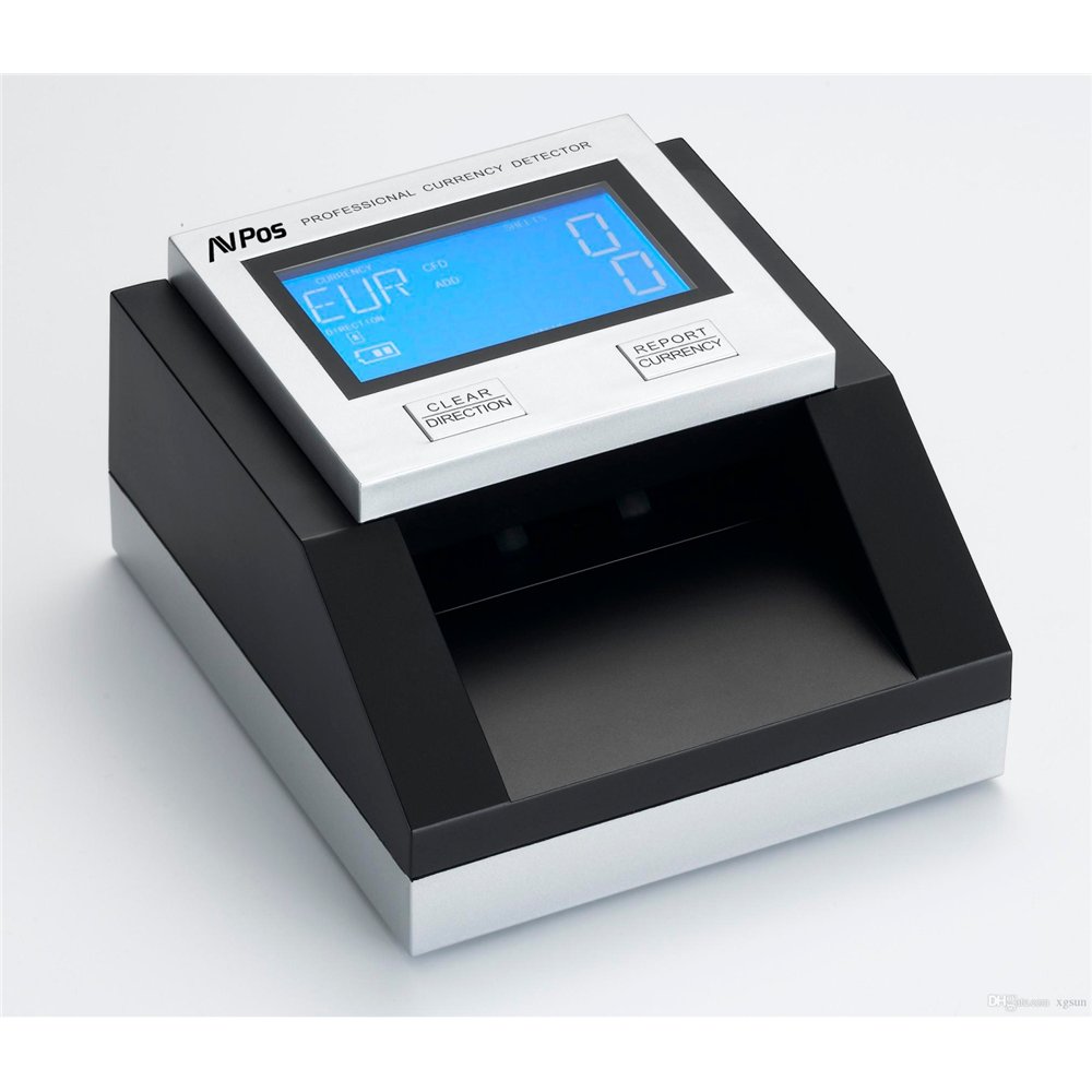 Avpos avp-dt35g detector de billetes falsos negro gris