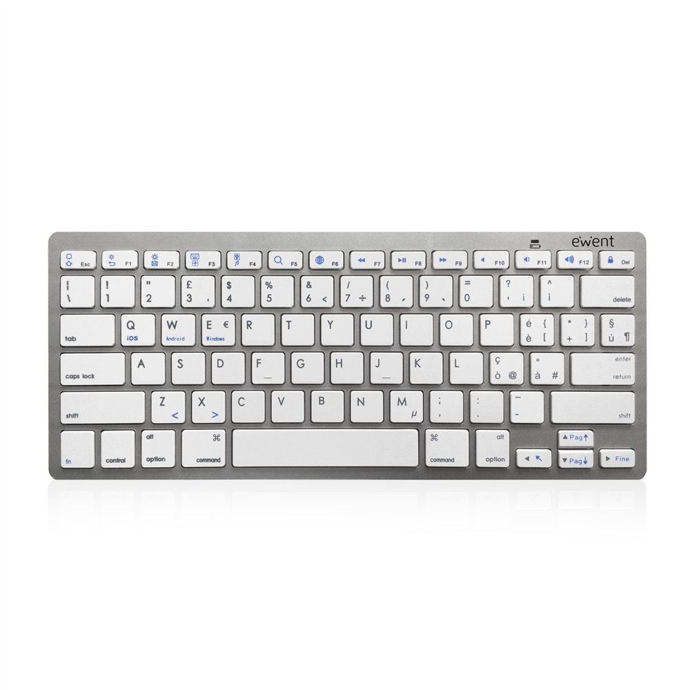 Ewent ew3160 teclado para móvil italiano bluetooth plata blanco