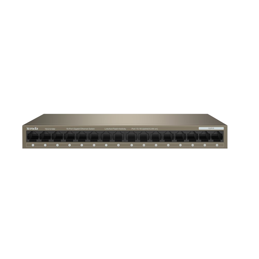 Tenda teg1016m switch no administrado gigabit ethernet (10/100/1000)