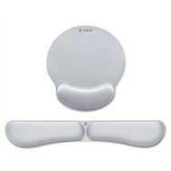 Subblim pack ergo memoryflex  conjunto de alfombrilla para ratón y reposamuñecas para teclado plata