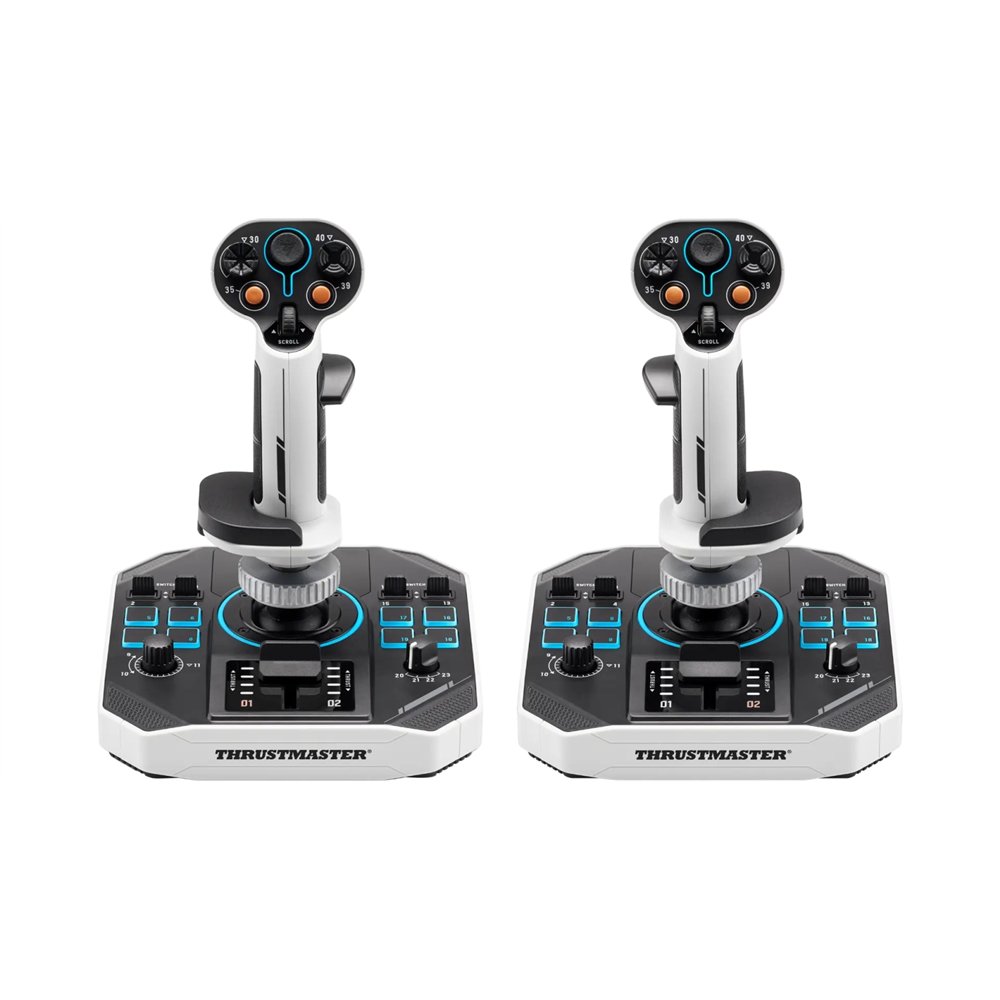 Thrustmaster sol-r 2 hosas space sim duo negro blanco usb palanca de vuelo analógico/digital pc
