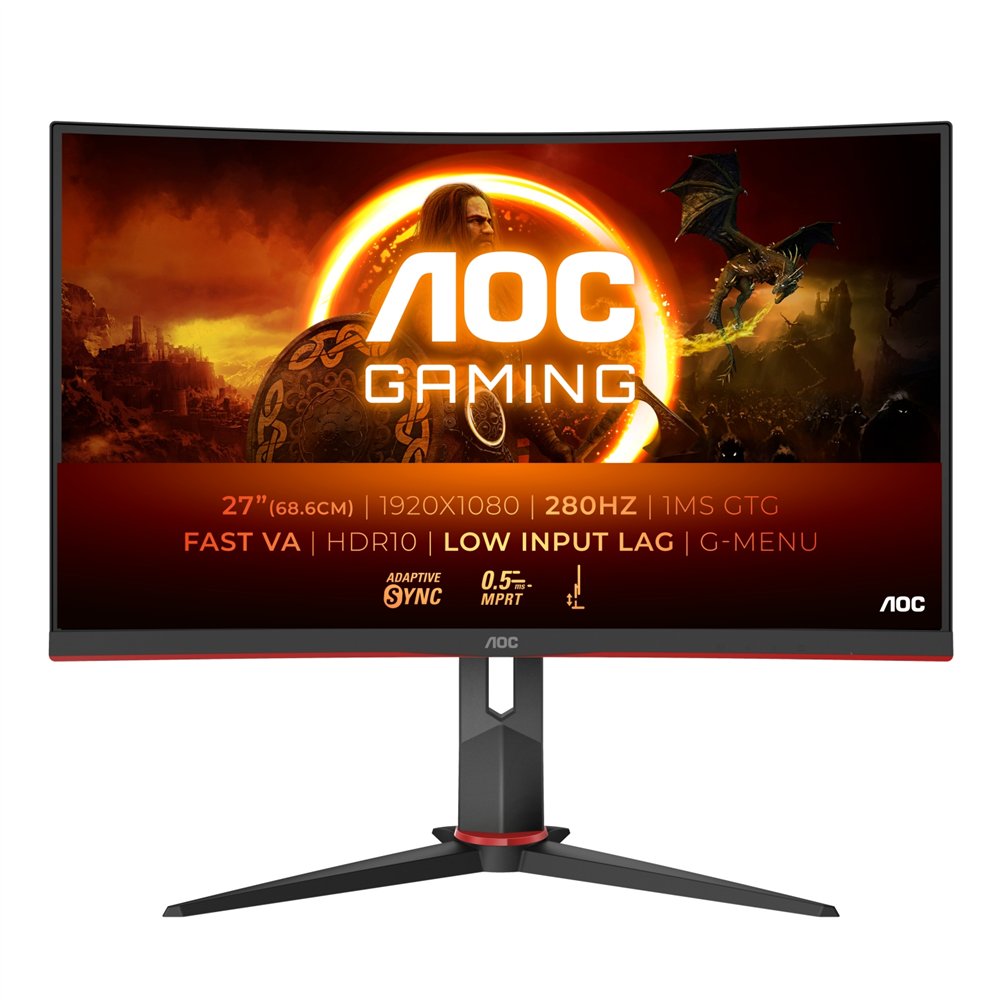 Aoc g2 c27g2z3/bk pantalla para pc 686 cm (27) 1920 x 1080 pixeles full hd led negro rojo