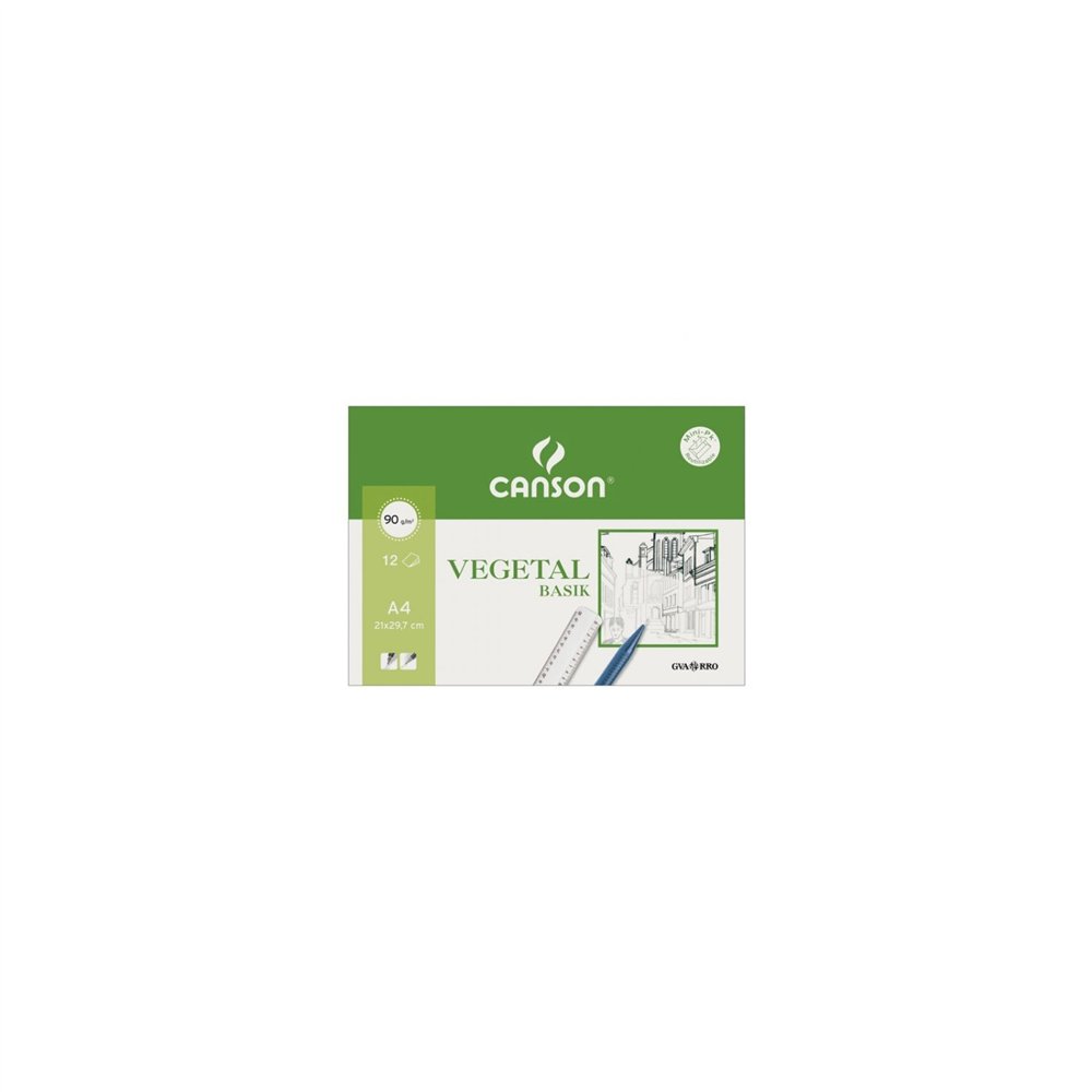 Canson vegetal basik arte de papel 12 hojas