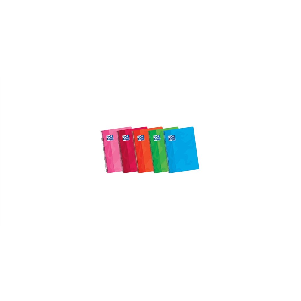 Oxford cuaderno espiral 80h 4º cuadricula 4x4 surtido 100430166