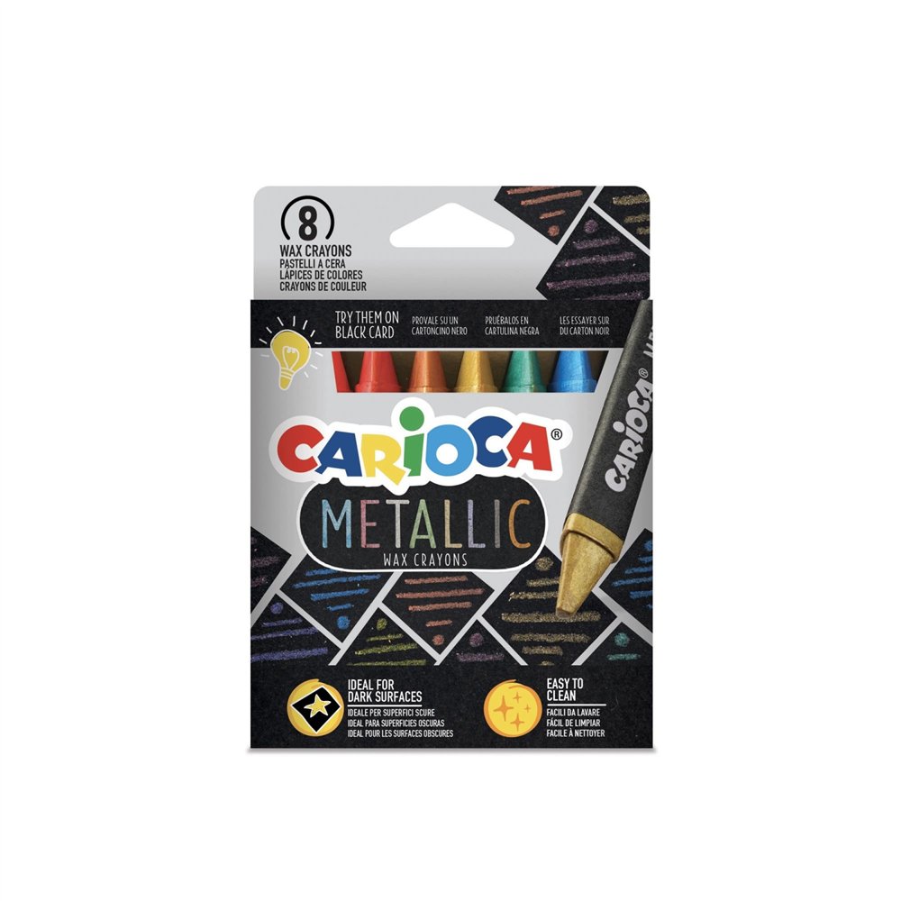 Carioca ceras maxi wax metallic - 8 uds