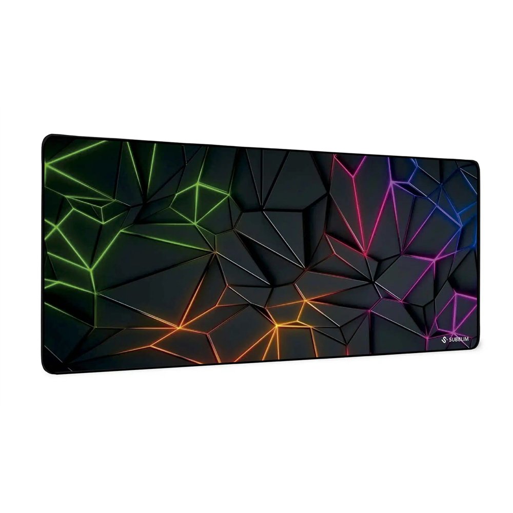Subblim neon obsidian xl alfombrilla de ratón para juegos negro multicolor