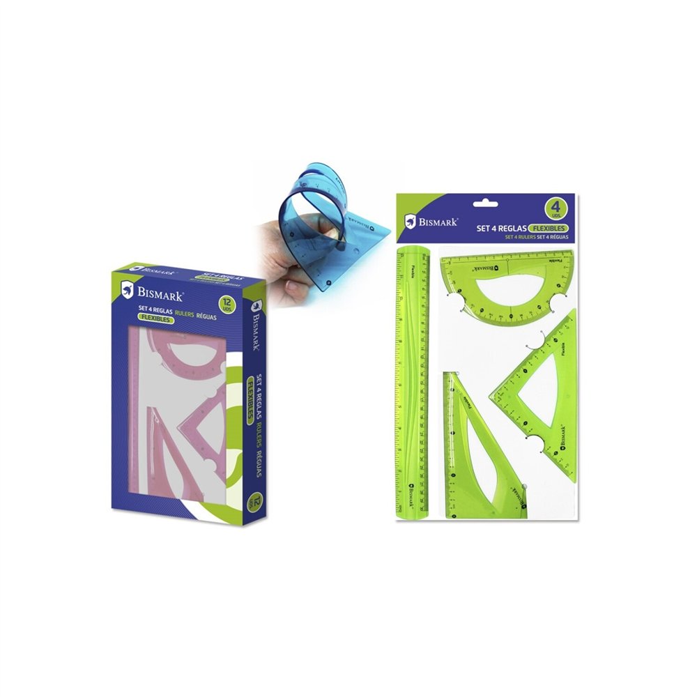 Bismark 325010 juego de reglas 4 pieza(s) cloruro de polivinilo (pvc)