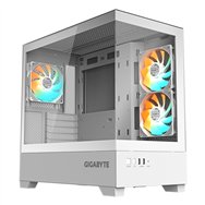 Gigabyte c201 panoramic ice caja para pc  torre media m-atx compatible con radiador de 360 mm 3 ventiladores preinstalados usb 3