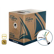 Phasak bobina de cable de red ftp cat6a exterior cca awg23 100 m  phr 681