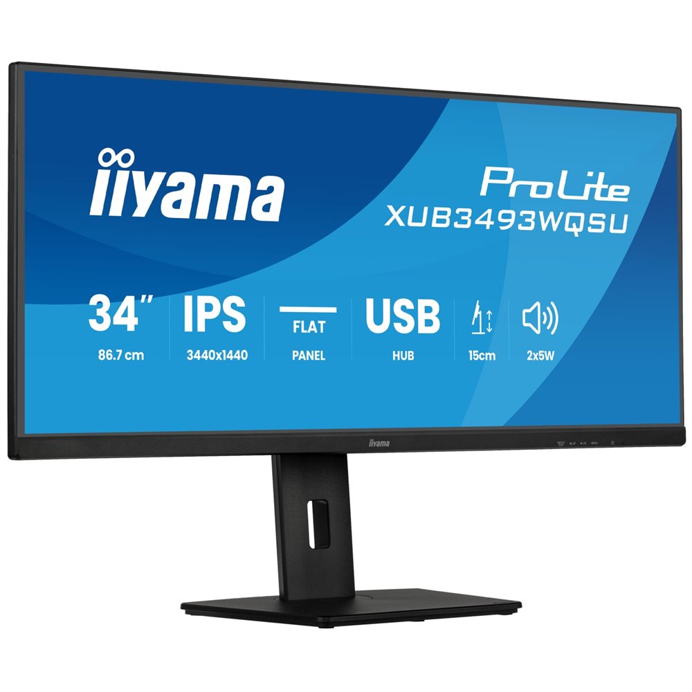 iiyama ProLite XUB3493WQSU-B6 pantalla para PC 864 cm (34) 3440 x 1440 Pixeles UltraWide Quad HD LED Negro