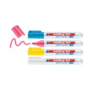 Edding 95 glass marcador 4 pieza(s) punta redonda azul rosa blanco amarillo