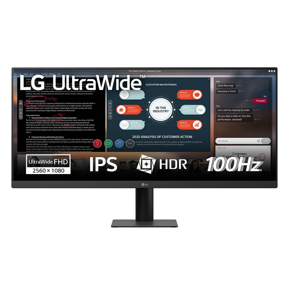 Lg 29u511a-b pantalla para pc 737 cm (29) 2560 x 1080 pixeles wfhd lcd negro