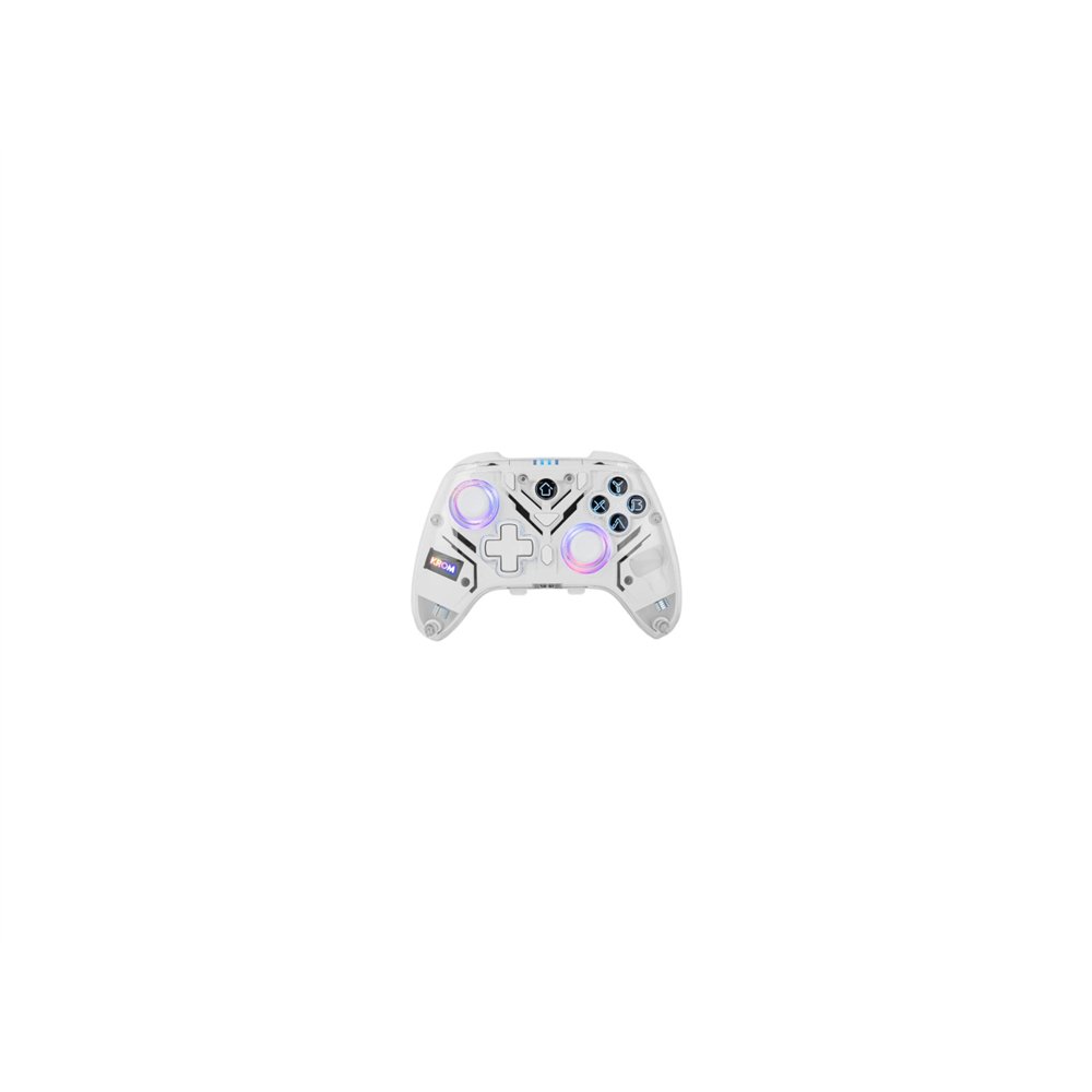 Krom nxkromkrystal mando y volante transparente blanco bluetooth/usb palanca de mando digital android nintendo switch nintendo s