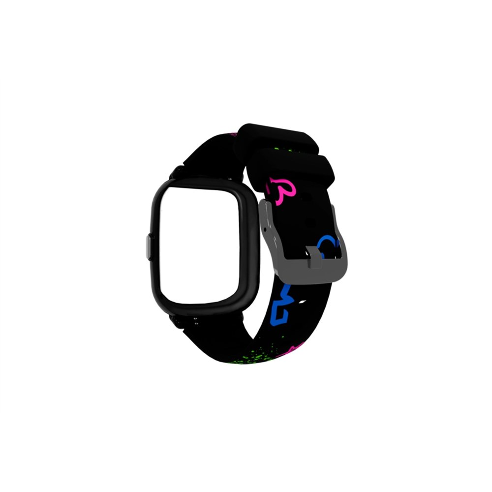 Correa de repuesto estampada multicolor compatible con modelo save watch iconic plus 2 street style