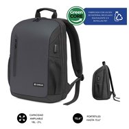 Subblim nomad xpand air padding mochila city backpack negro poliéster reciclado