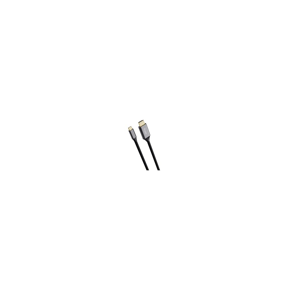 Trust 25630 cambiador de género para cable usb-c hdmi negro plata
