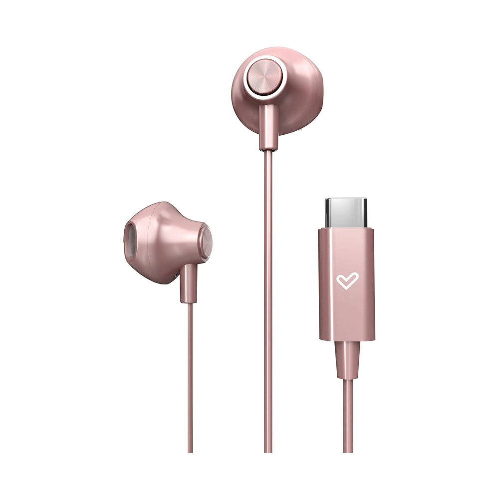 Energy sistem easypods auriculares alámbrico dentro de oído llamadas/música usb tipo c oro rosa