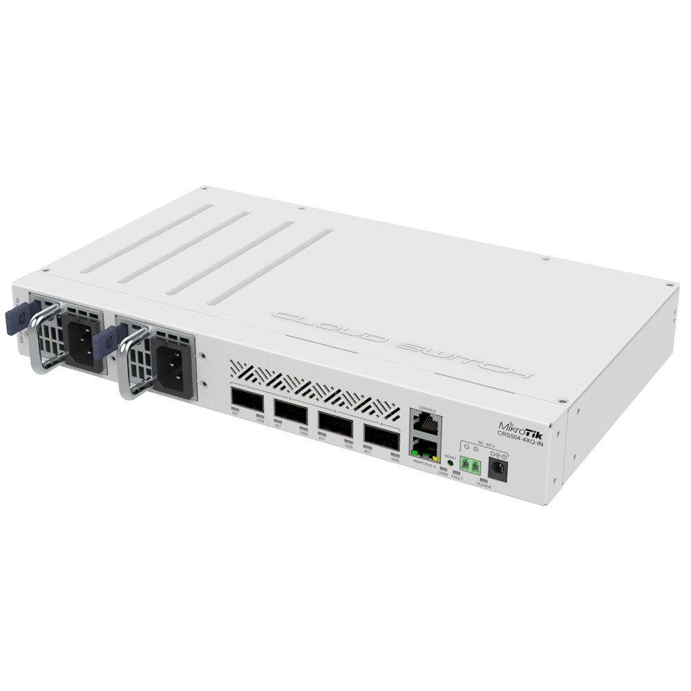 Mikrotik crs504-4xq-in switch gestionado fast ethernet (10/100) energía sobre ethernet (poe) blanco