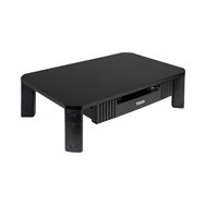 Tooq soporte elevador multiusos con cajón para monitor/portátil negro