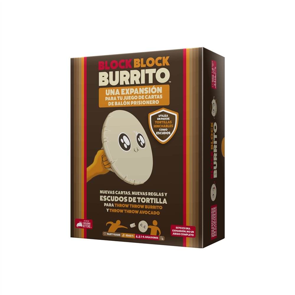 Asmodee exploding kittens ekittb03es juego de tablero block block burrito 15 min juego de cartas partido