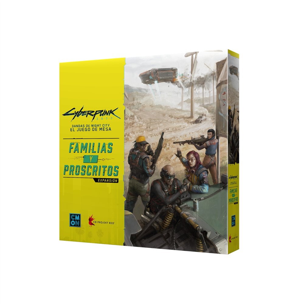 Asmodee cpg002es juego de tablero cyberpunk 2077 familias y proscritos 120 min juego de cartas interpretación de roles