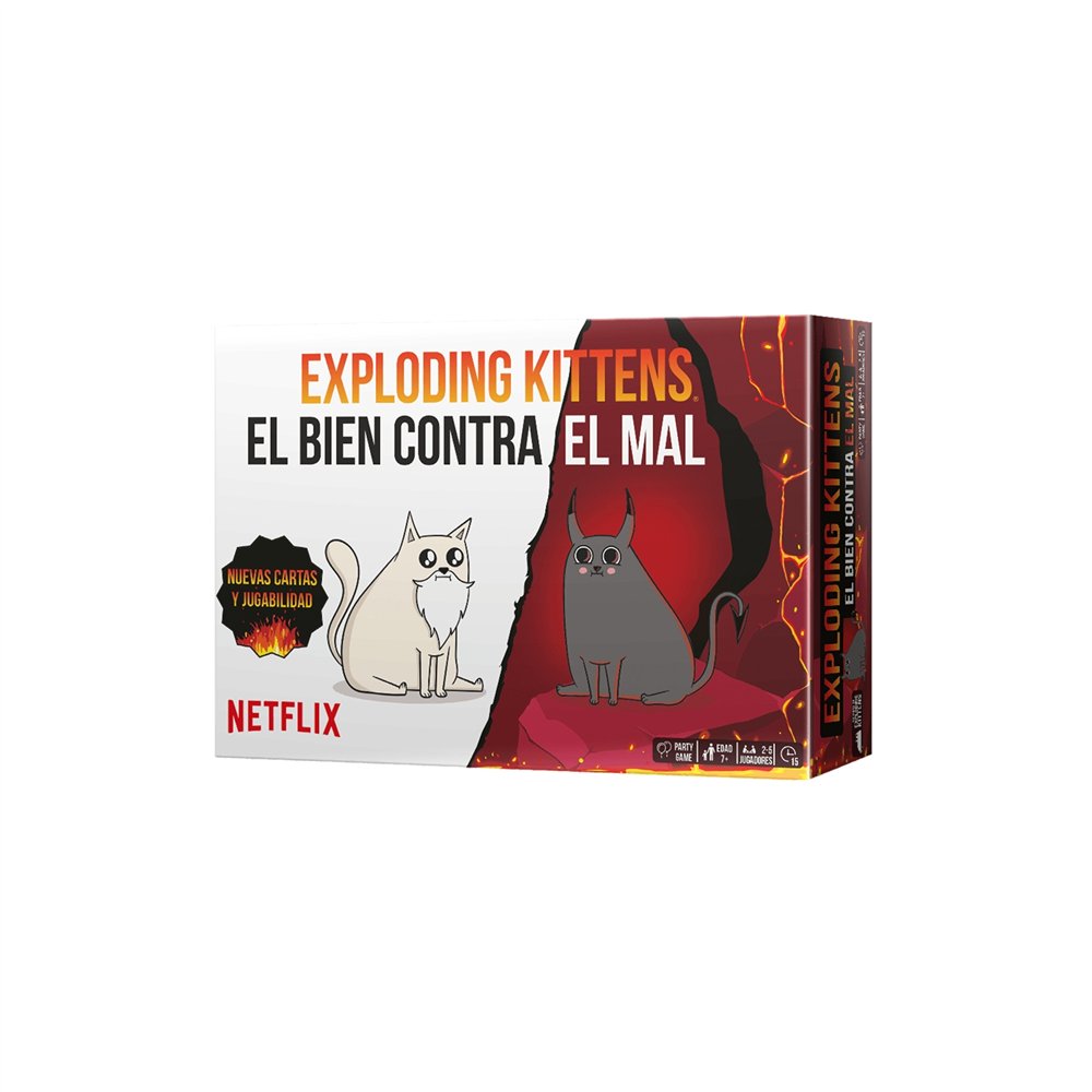Asmodee exploding kittens ekiek12es juego de tablero exploding kittens el bien contra el mal 15 min juego de cartas partido