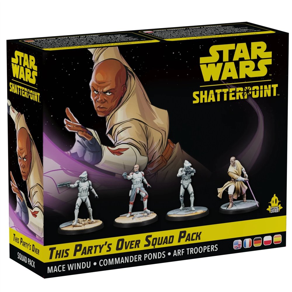 Asmodee star wars shatterpoint - this partys over mace windu squad pack figura