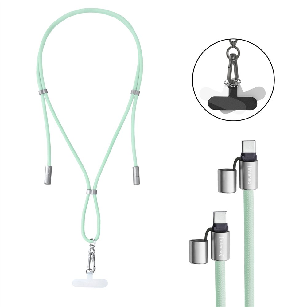 Intenso handykette als lade-  datenkabel usb-c bis 165m grün cable usb usb c verde