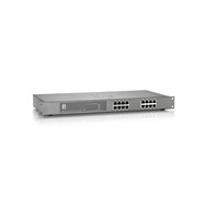 Levelone switch fast ethernet poe de 16 puertos 480w 8023at poe