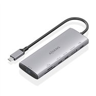 Aisens usb-c dock 7 en 1 usb-c a 1xhdmi 1xusb-a 10g 2xusb-c 10g 1xsd 1xmicrosd 1xusb-c pd 100w gris 20cm