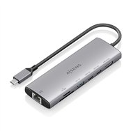 Aisens usb-c dock 7 en 1 usb-c a 1xhdmi 1xrj45 1xusb-a 10g 2xusb-c 10g 1xsd 1xmicrosd gris 20cm