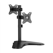 Aisens soporte de mesa eco inclinable y rotable para 2 monitores/pos 8kg de 17-32 negro