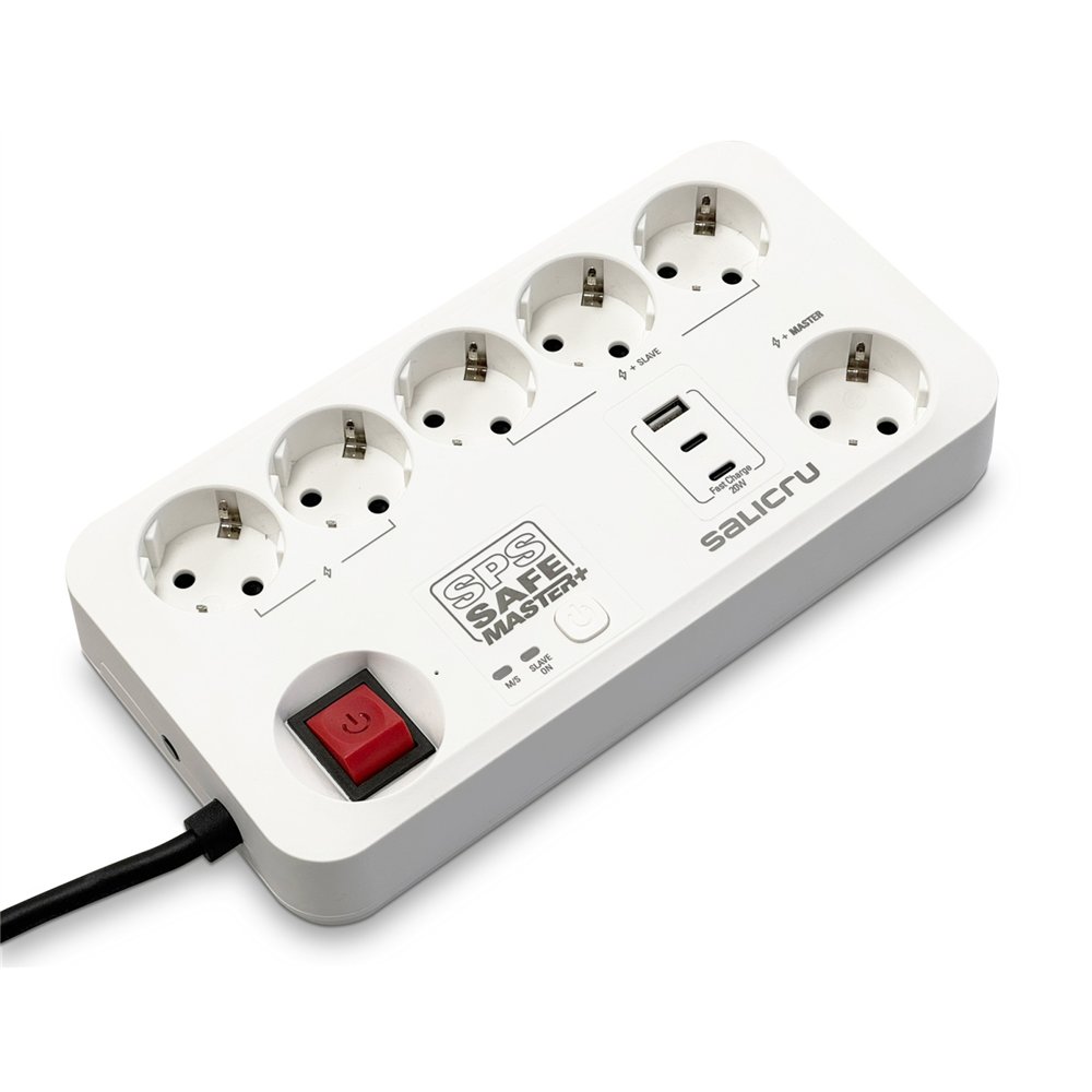 salicru sps safe master+ blanco 6 salidas ac 230 v 1,4 m