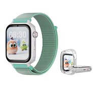 SaveFamily SaveWatch Plus Reloj  Protector GPS y Llamadas 4G Blanco Pulsera Tela OceanVerde