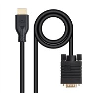 nanocable cable conversor vga/m a hdmi/m, negro, 1.8m