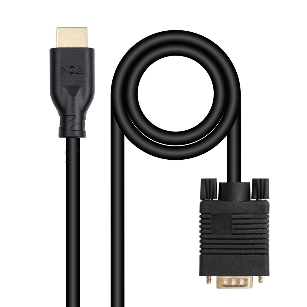 nanocable cable conversor vga/m a hdmi/m, negro, 1.8m
