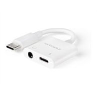 nanocable usb-c a jack+usb-c/h pd 60w blanco(10.24.1206