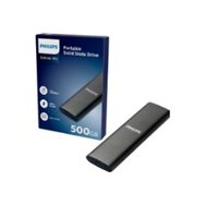 ssd philips slim 500gb sata usb-c 3.0 gris (fm50ss031p)