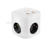 regleta aisens sobremesa 3xschuko usb-a/c (10.37.0011)