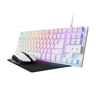 teclado + raton + alfombrilla trust gxt 794w gaming bundle