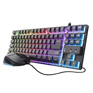 teclado + raton trust gxt 798  gaming rgb usb black