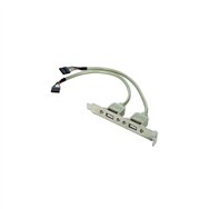 tarjeta cabezal bracket gembird usb 2.0 panel posterior 2x usb 0.25metros ccusbreceptacle
