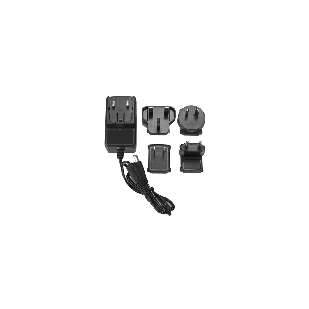 startech.com adaptador de alimentaciã³n universal de 12v de dc 2 amperios adaptador de corriente de repuesto negro