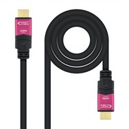 cable nanocable hdmi macho a macho alta velocidad v2.0 repetidor para amplificar seã±al 20m negro rosa 10.15.3720
