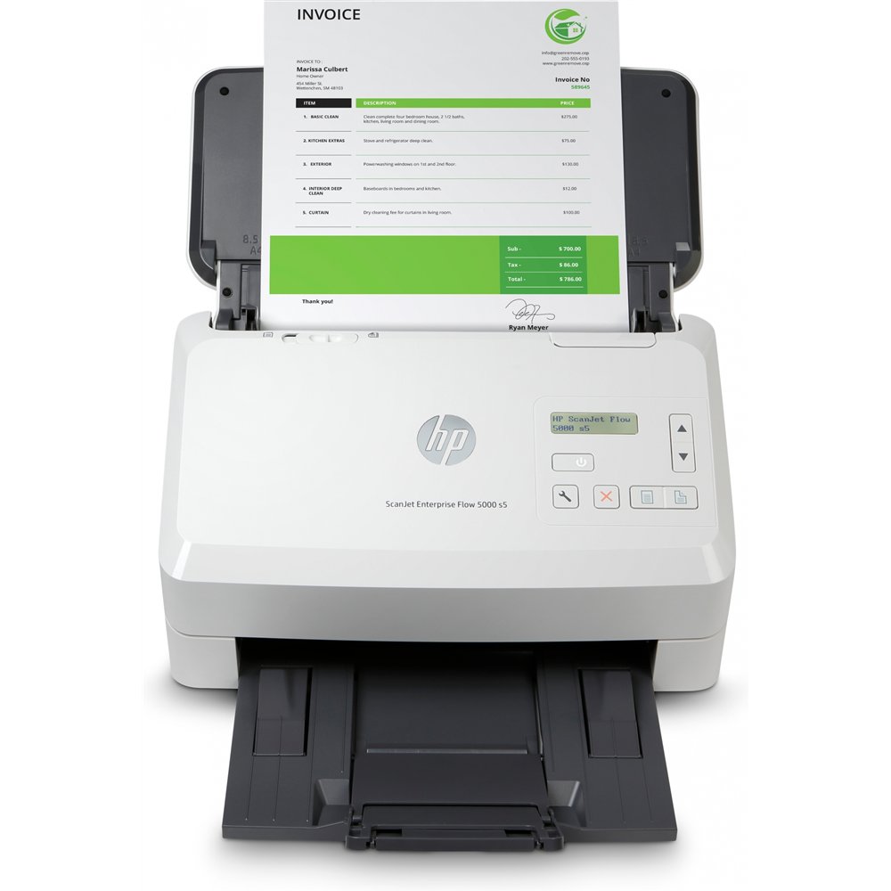 hp scanjet enterprise flow 5000 s5 escã¡ner alimentado con hojas 600 x 600 dpi a4 blanco