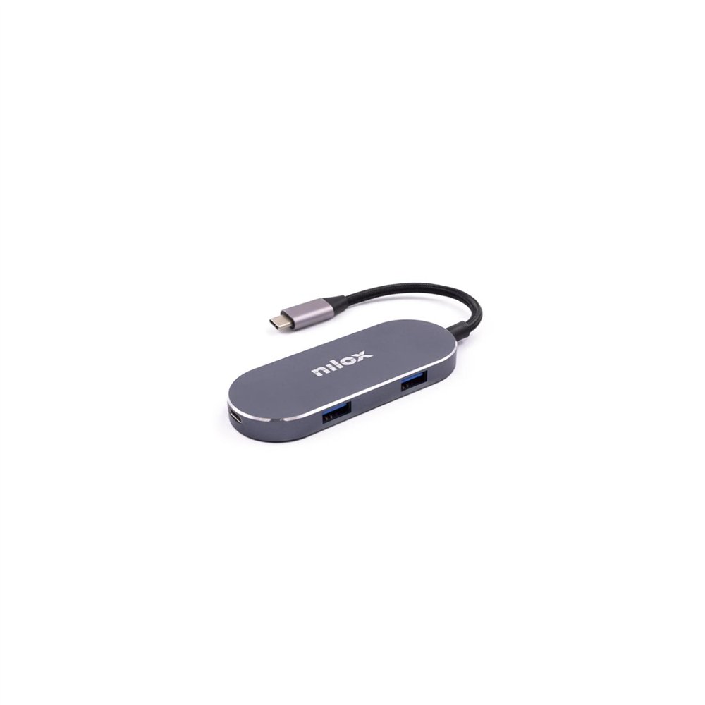 nilox mini-docking usb-c: hdmi, 3 puertos usb 3.0 y usbc