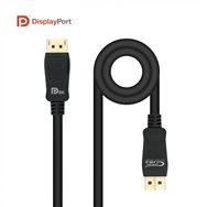nanocable cable displayport 1.4 certificado vesa, dp/m ã¢â¬â dp/m, negro, 1.5 m