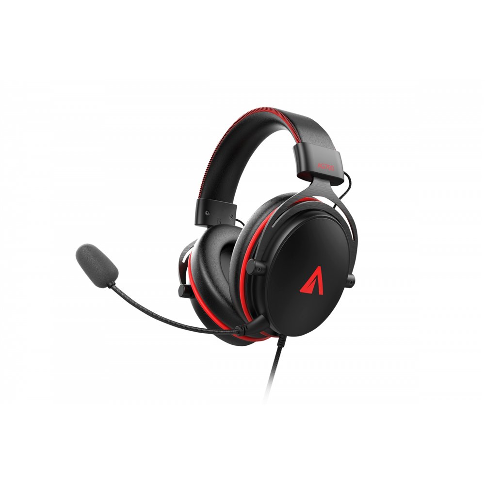 abysm ag700 pro 7.1 black auriculares alã¡mbrico diadema juego negro, rojo