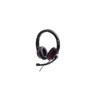 gembird mhs-03-bkrd auricular y casco auriculares alã¡mbrico diadema juego negro, rojo