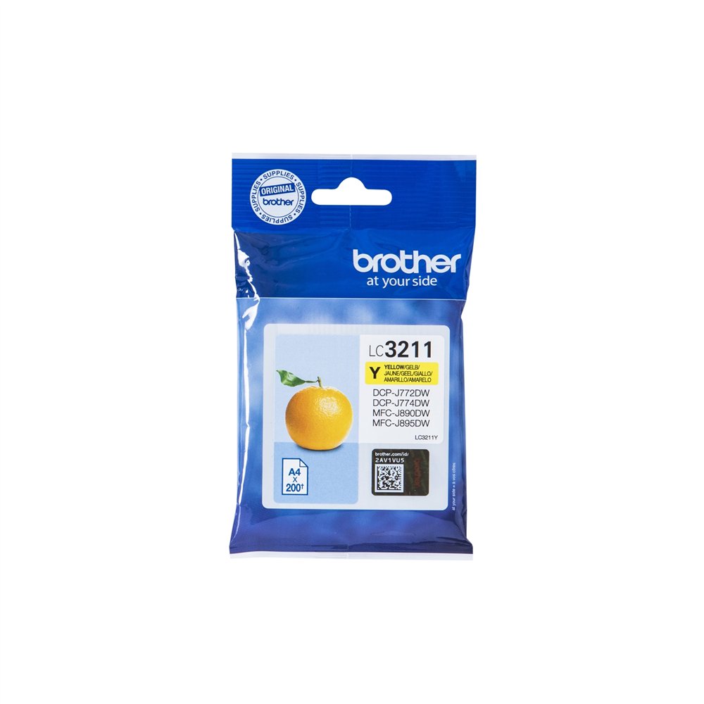 brother lc-3211y cartucho de tinta original rendimiento estã¡ndar amarillo